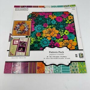 Colorbok 12x12 Cardstocks Scrapbook Paper Pad Joplin Pattern Pack